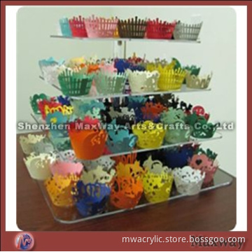 4 Tier Acrylic Cupcake Stand Party Wedding Cakes
